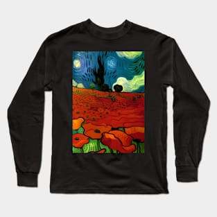 POPPY FIELD VAN GOGH STYLE Long Sleeve T-Shirt